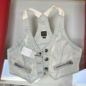 New Armani denim corset